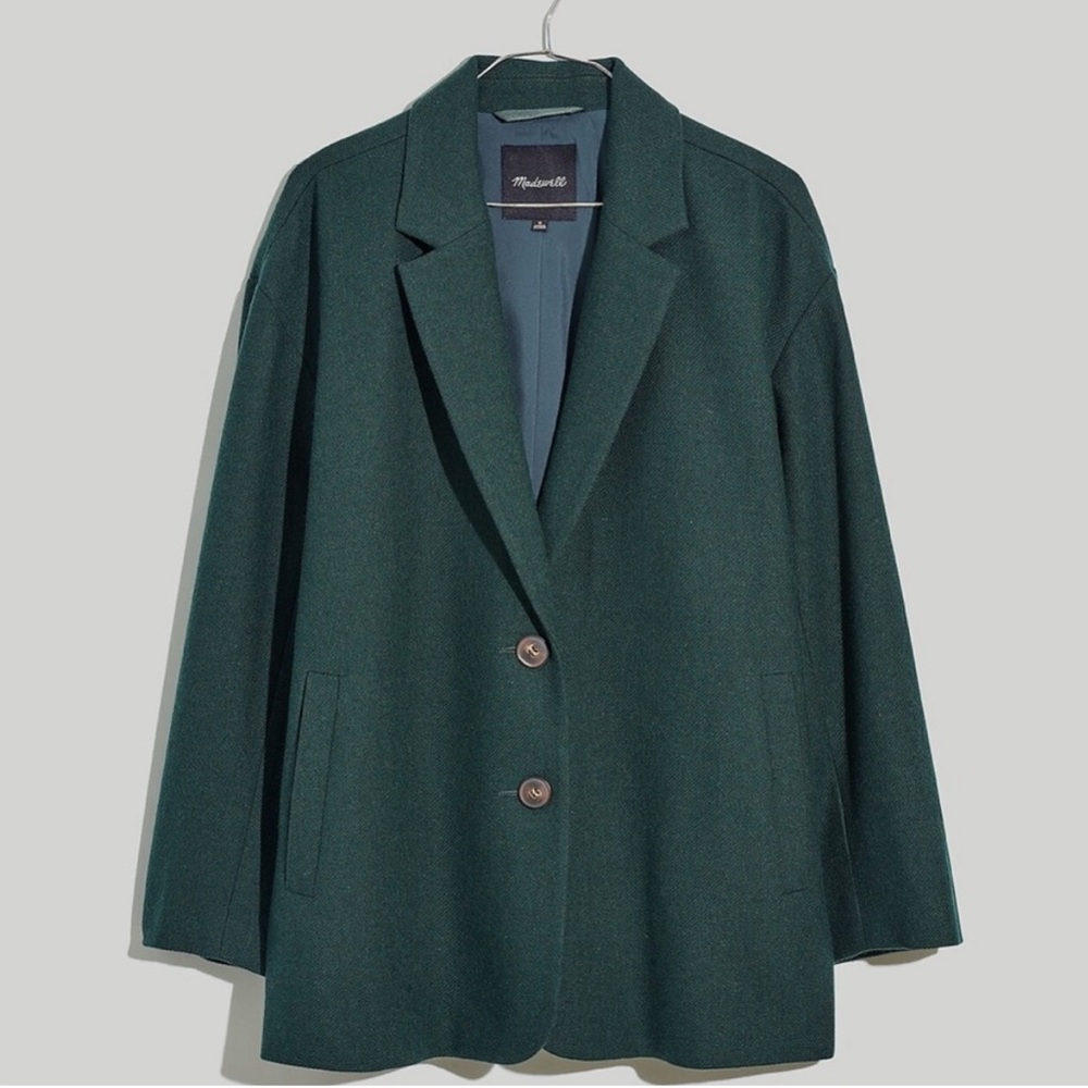 NWT Madewell Hunter Green Wool Blazer size 2X
